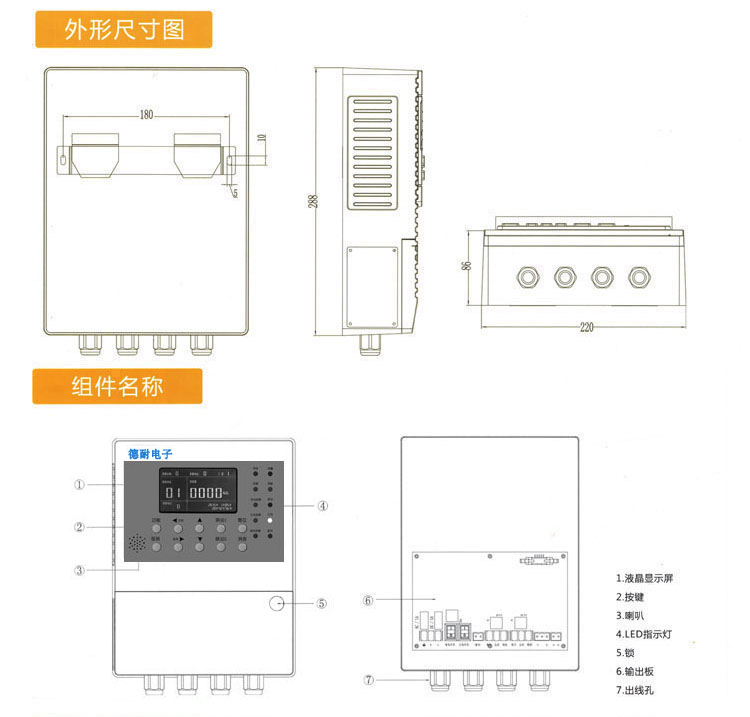 可燃?xì)怏w濃度報(bào)警器尺寸