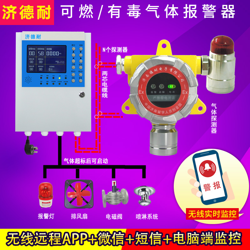 固定式可燃氣體報警裝置,無線監(jiān)測結(jié)構(gòu)圖
